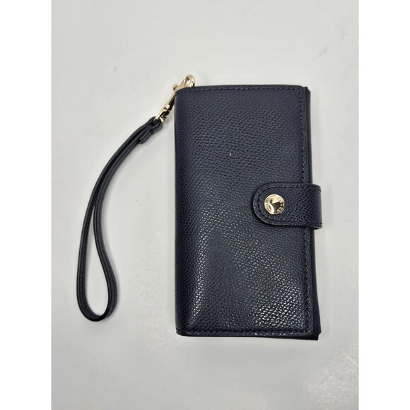 Coach Mini Cora Domed Satchel Bi Color Leather F34517 Midnight Blue W/ Wristlet - Picture 8 of 16